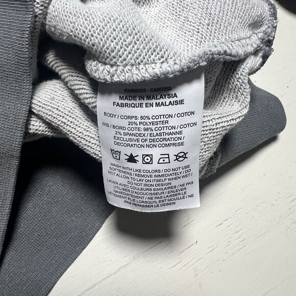 NIKE Women Small All Over Pink Swoosh Graphic Crewneck Pullover Grey - Picture 3 of 5